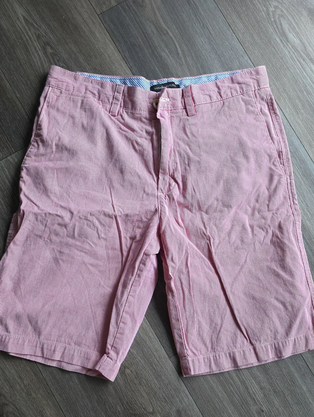Banana Republic Light Pink Flat-Front Chino Shorts